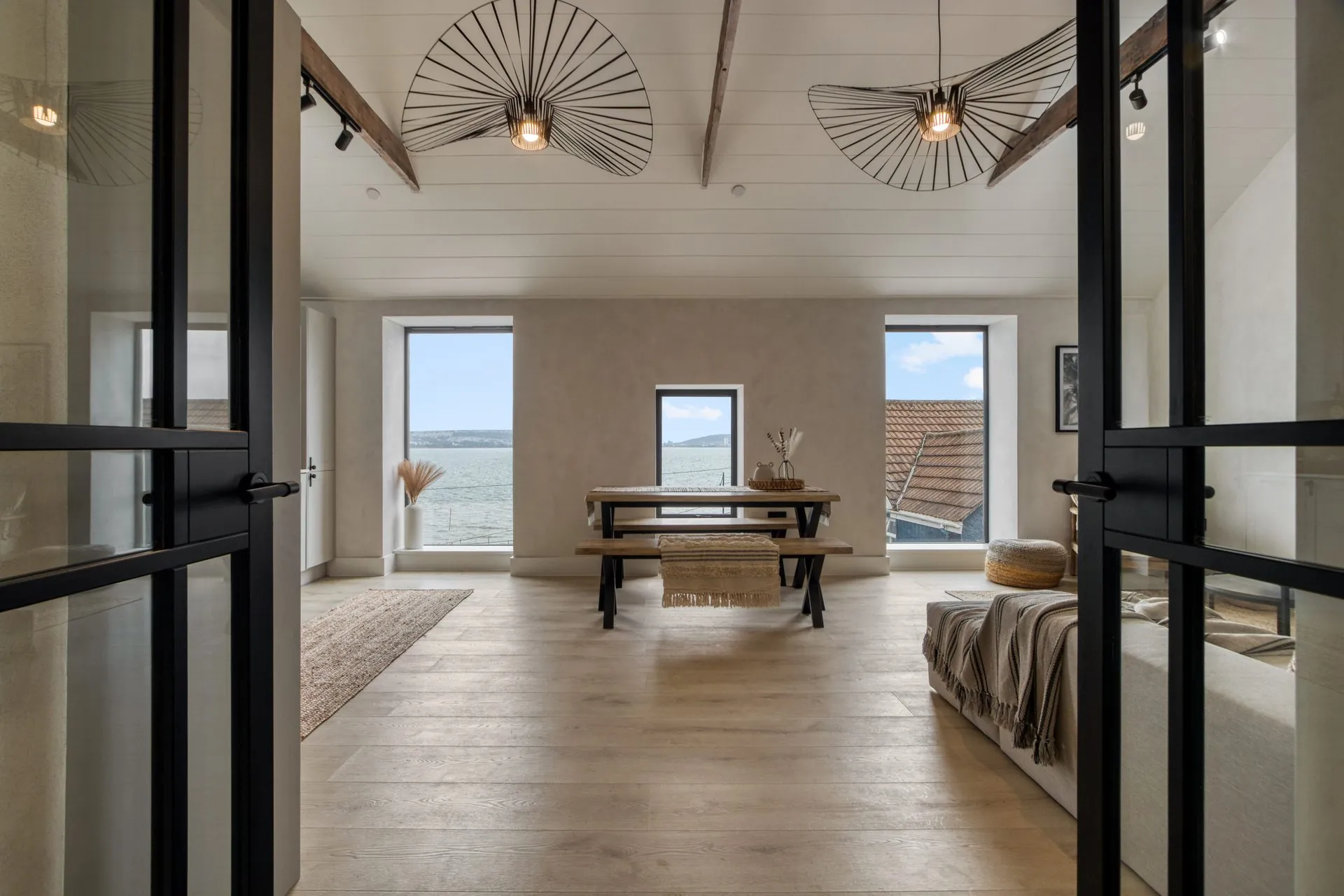 Exterior of the converted holiday let building on the Gower Peninsula, Wales
